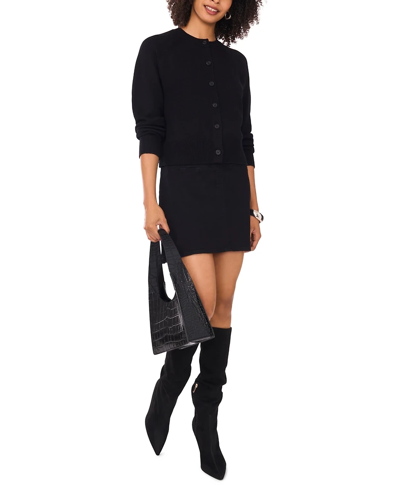 Vince Camuto Women's Raglan Crewneck Cardigan