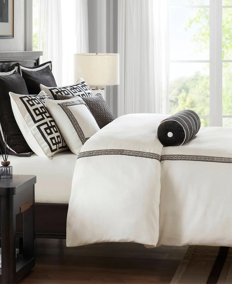 Madison Park Signature Jarvis Embroidery Oversized Duvet Style -Pc. Comforter Set