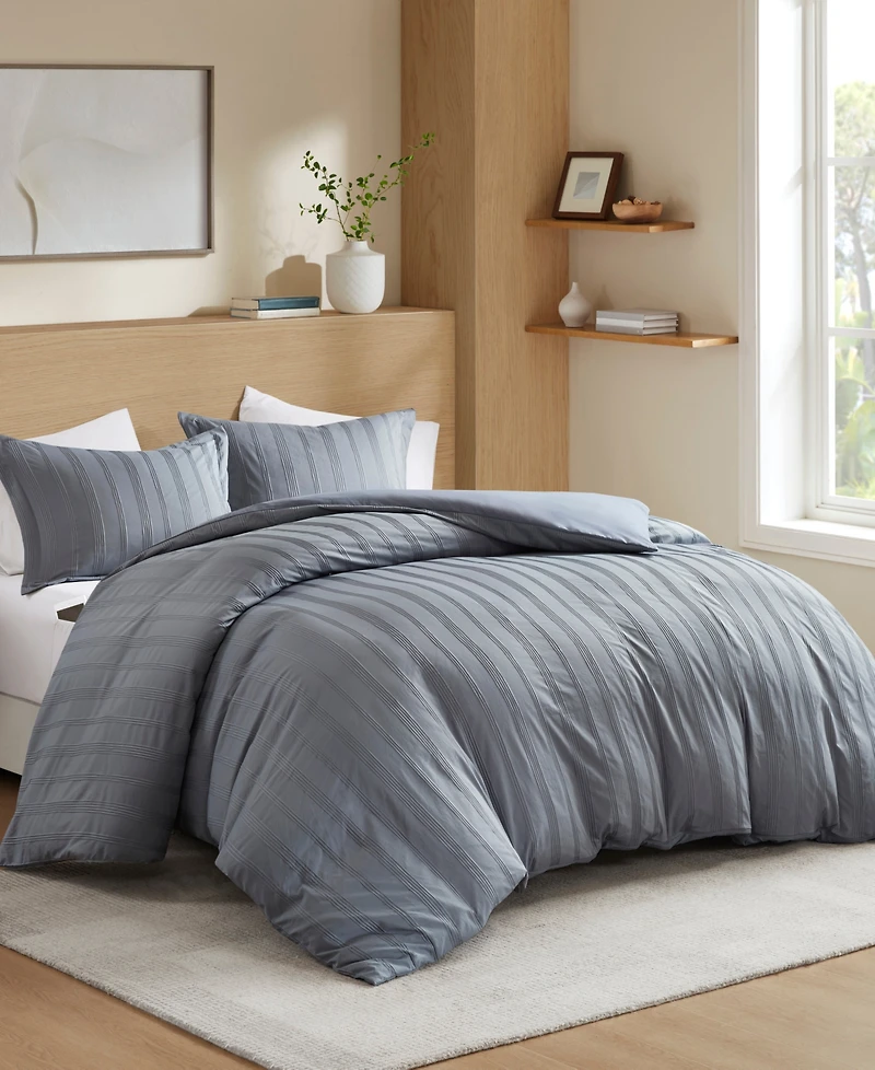 510 Design Logan Woven Striped 3-Pc. Duvet Cover Set