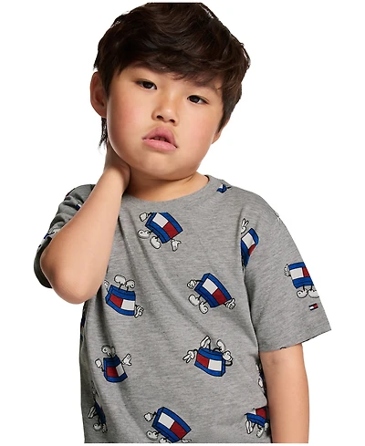 Tommy Hilfiger Toddler and Little Boys Mascot Allover Printed T-Shirt