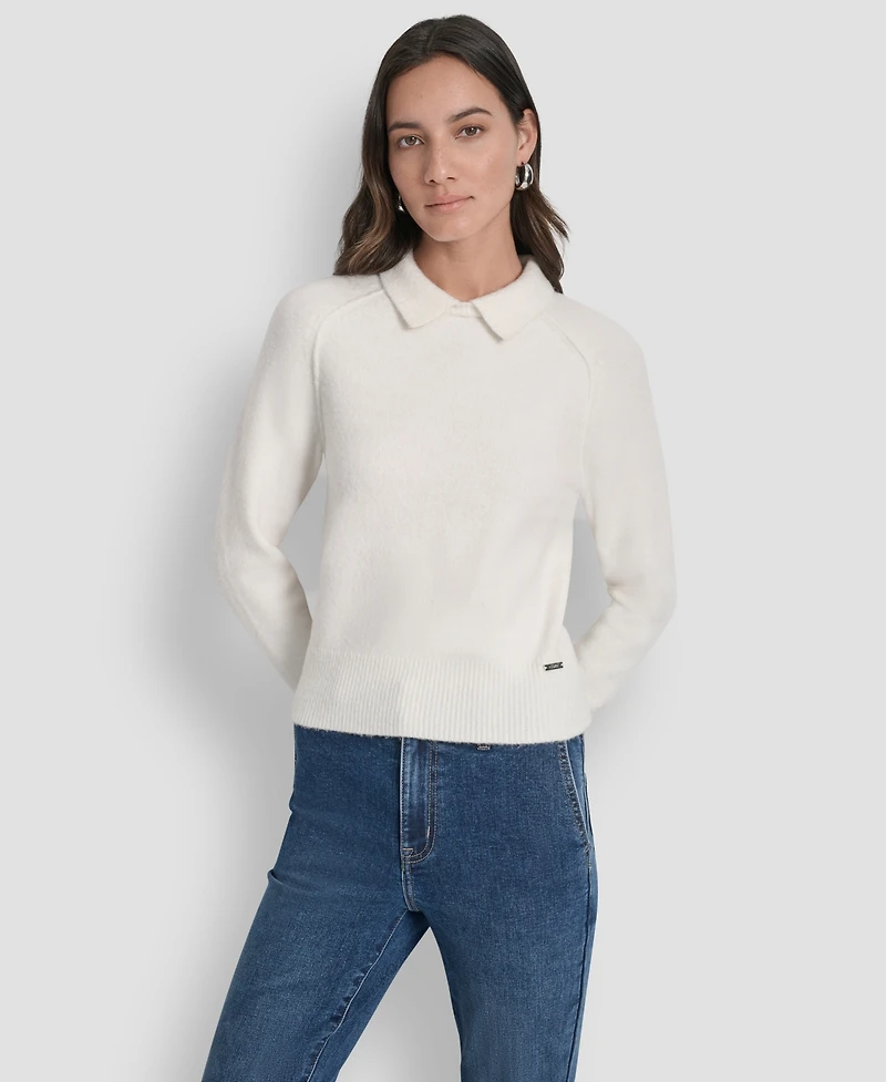 Dkny Jeans Petite Pullover Polo Sweater