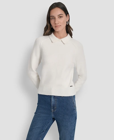 Dkny Jeans Petite Pullover Polo Sweater