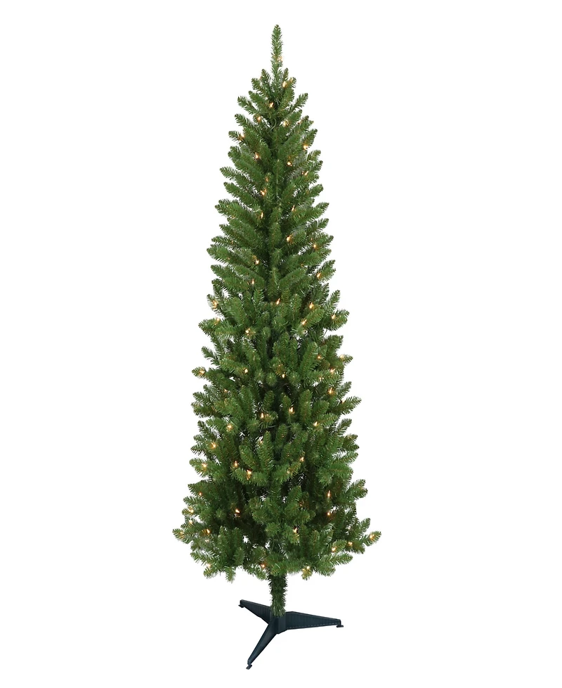 Puleo Pre-Lit Carson Pine Artificial Christmas Tree with 150 Lights, 6'