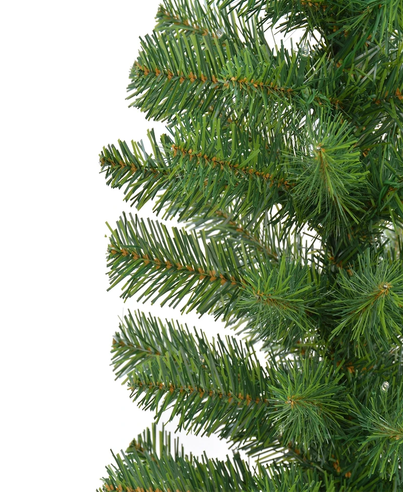 3.5' B/O Potted Pre-Lit Trees with 35 Warm White Led Lights, Plastic Pot and 90 Tips, Set of 2