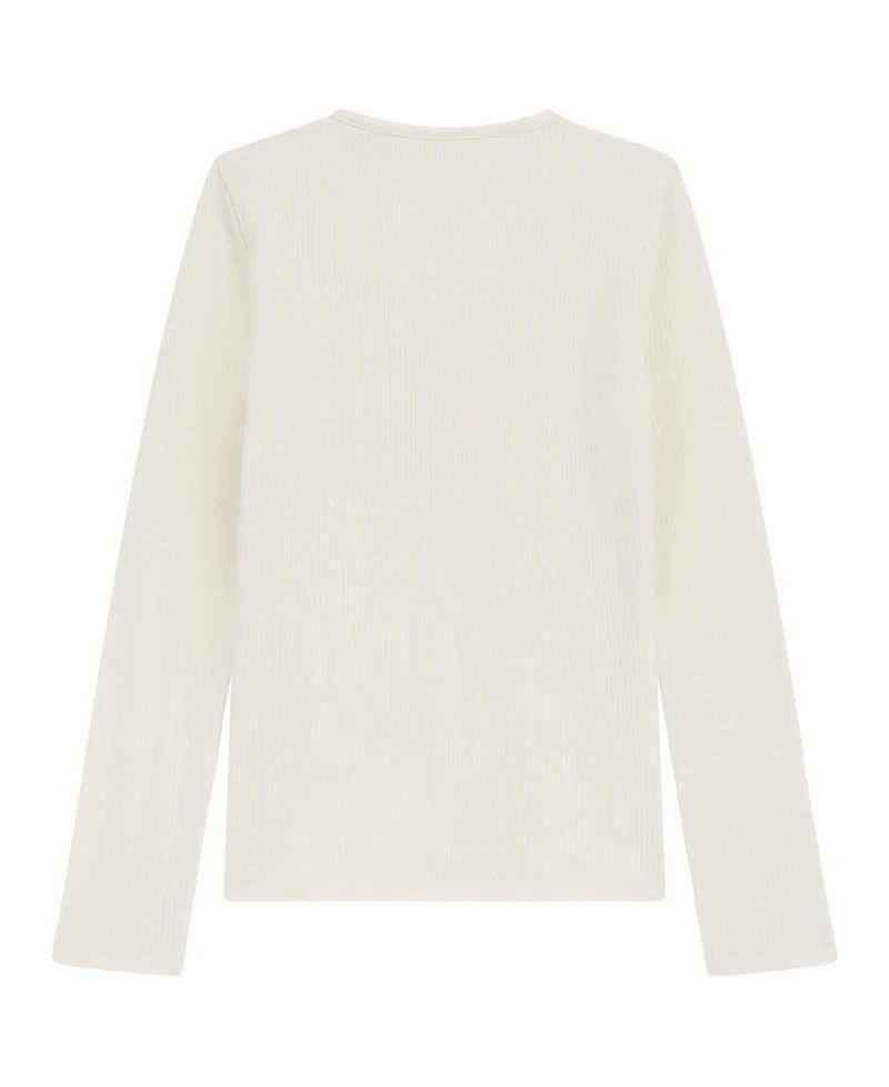 Guess Girls 7-16 Mini Me Style Stretch Rib Long Sleeve T-Shirt