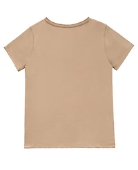 Guess Girls 7-16 Short-Sleeve Velour Rhinestone-Embellished Logo T-Shirt