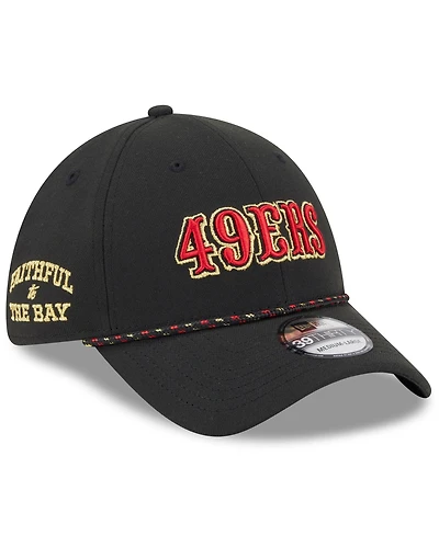 New Era Men's Black San Francisco 49ers 2025 Nfl Rivalries Sideline 39THIRTY Flex Hat