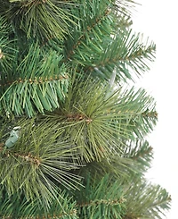 6.5' Pre-Lit Wall Half Tree with 150 Underwriters Laboratories Clear Incandescent Lights, 437 Tips