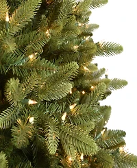 Puleo 6.5FT Pre-Lit Slim Washington Spruce Tree