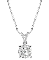 Macy's Diamond Pendant Necklace (1/4 ct. t.w.) in Sterling Silver
