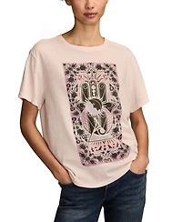 Lucky Brand Women's Celestial Hamsa Poster Short Sleeve T-Shirt