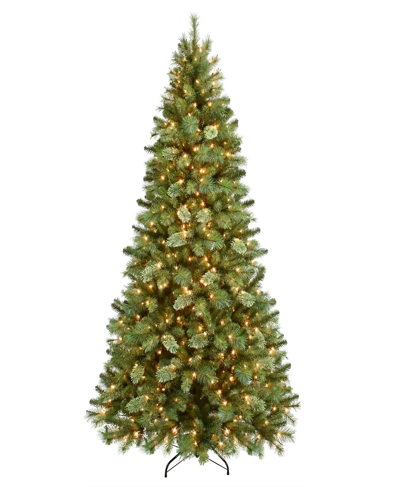 Puleo International 7.5 ft. Pre-Lit Teton Pine Artificial Christmas Tree with 600 Clear Ul listed Lights