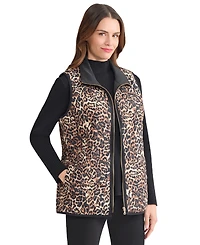 Jones New York Women's Zip-Front Quilted Vest Jacket