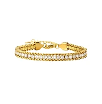 Amelia Sparkle Stack Adjustable Cz Chain Bracelet