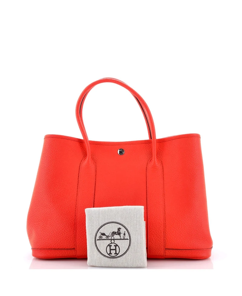 Pre-Owned Hermes 36 Garden Party Tote Leather with Printed Interior
