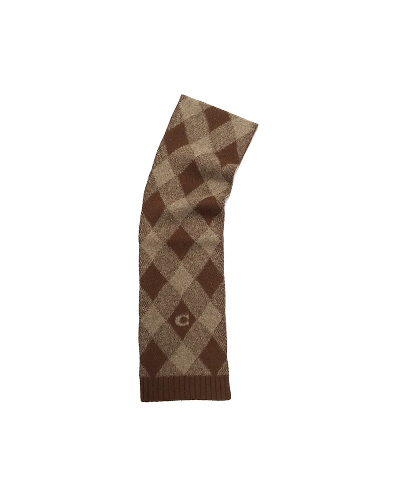 Coach Argyle Knit Stretch-Fit Muffler