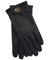 Lauren Ralph Metallic Leather Gloves