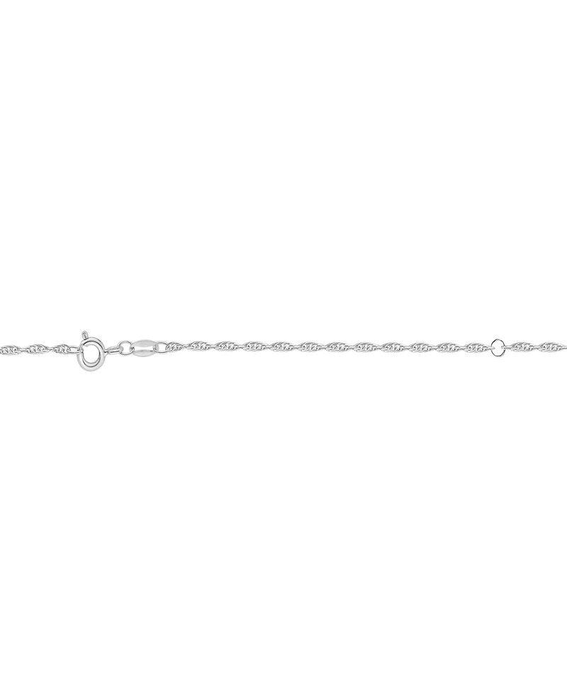 Macy's Diamond Halo Adjustable 18" Pendant Necklace (1 ct. t.w.) in 14k White Gold