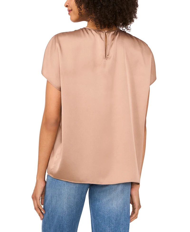 Vince Camuto Women's Crewneck Short Sleeve Top
