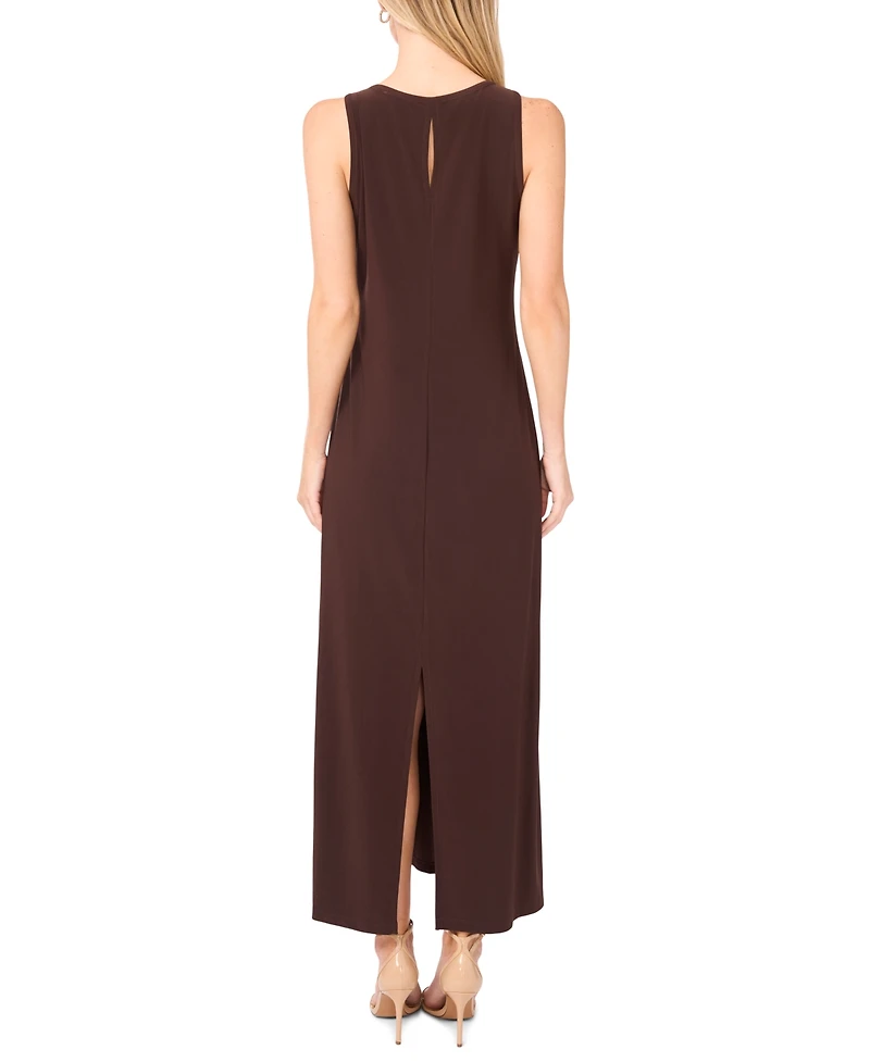 Vince Camuto Women's Sleeveless Keyhole-Back Crewneck Maxi Dress