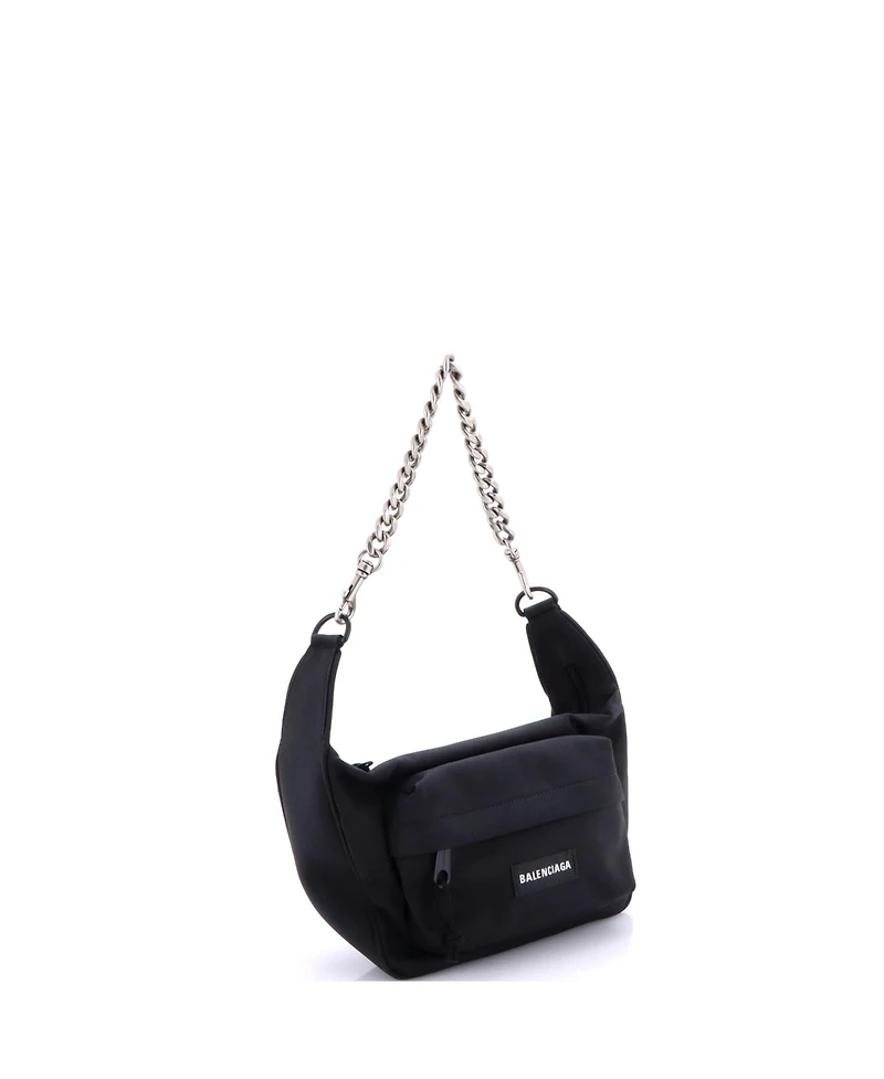 Pre-Owned Balenciaga Raver Chain Shoulder Bag Canvas
