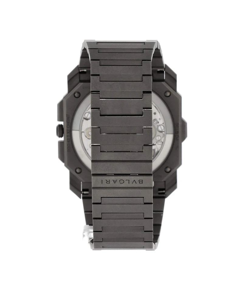 Pre-Owned Bvlgari Octo Finissimo Chronograph Gmt Automatic Watch in Titanium 42mm