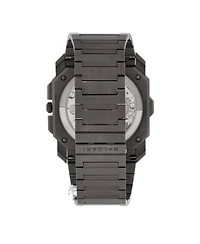Pre-Owned Bvlgari Octo Finissimo Chronograph Gmt Automatic Watch in Titanium 42mm