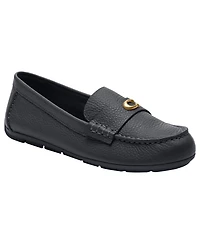 Coach Women's Sculpted C Leather Driver Loafer Flats