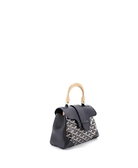 Pre-Owned Goyard Mini Saigon Top Handle Bag Coated Canvas with Leather