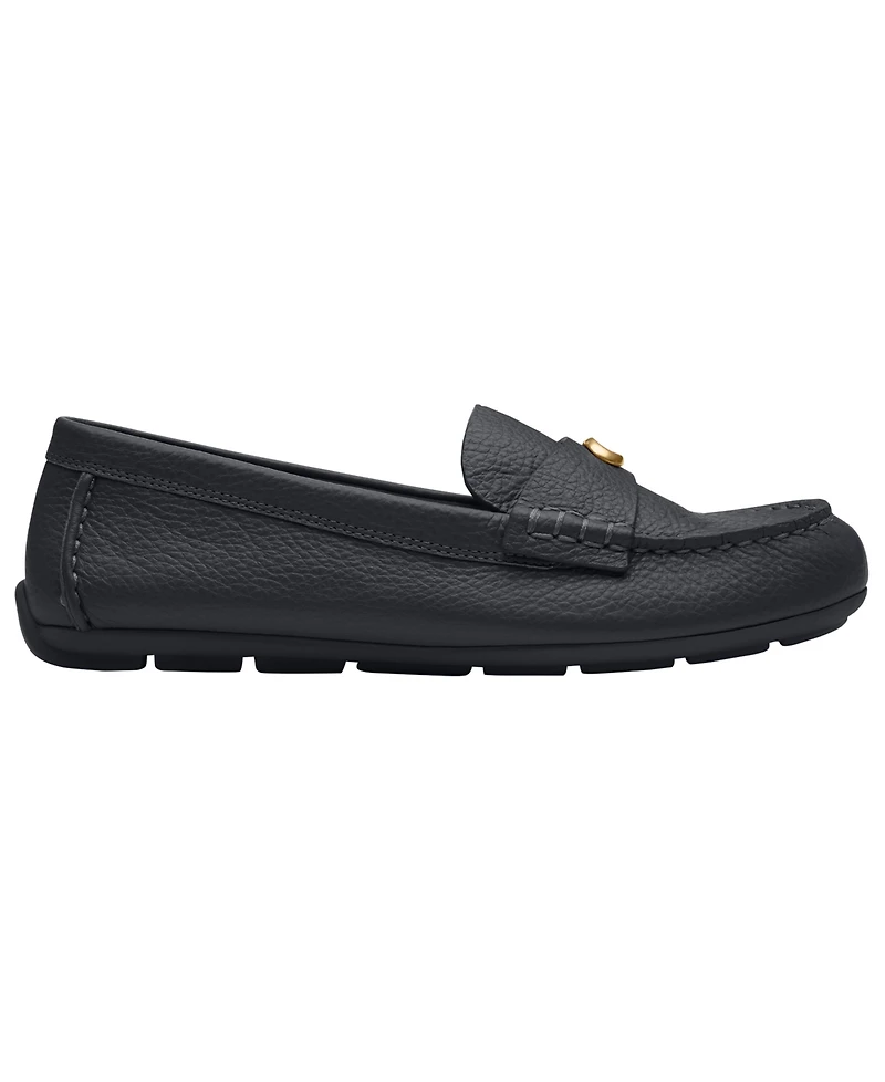 Coach Women's Sculpted C Leather Driver Loafer Flats