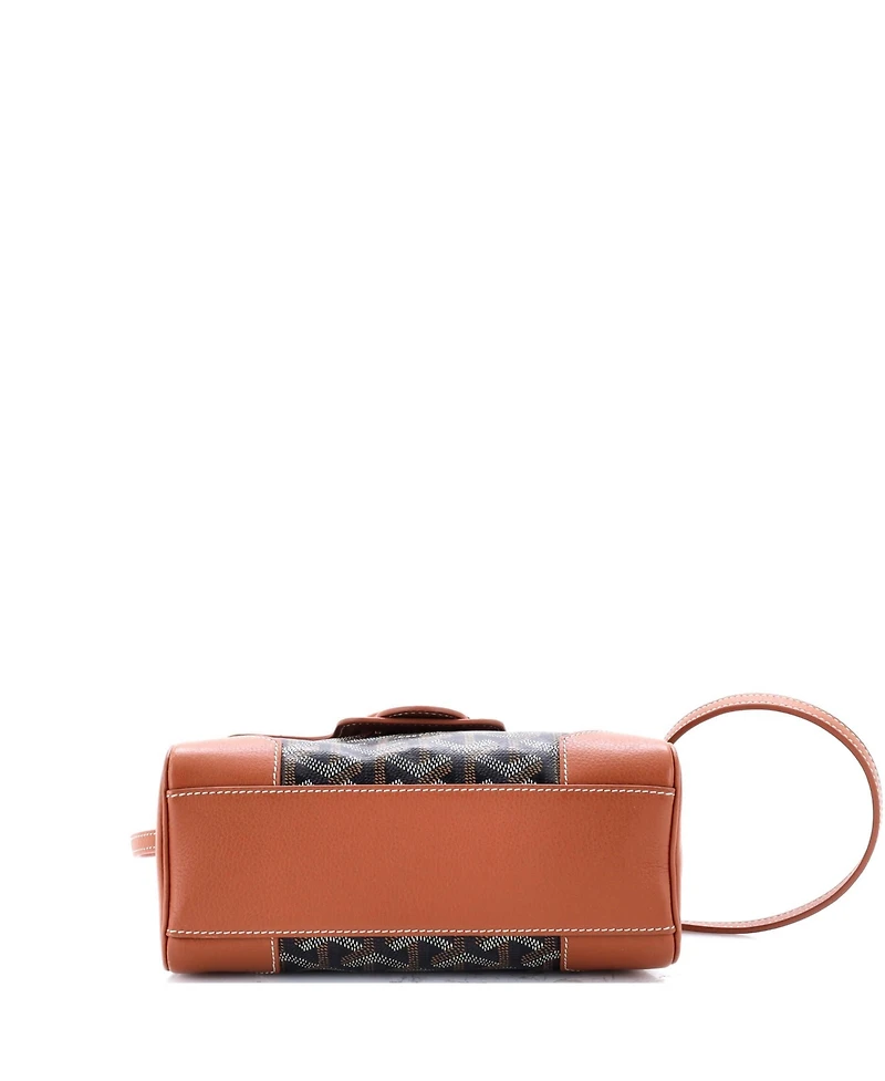 Pre-Owned Goyard Mini Saigon Top Handle Bag Coated Canvas with Leather