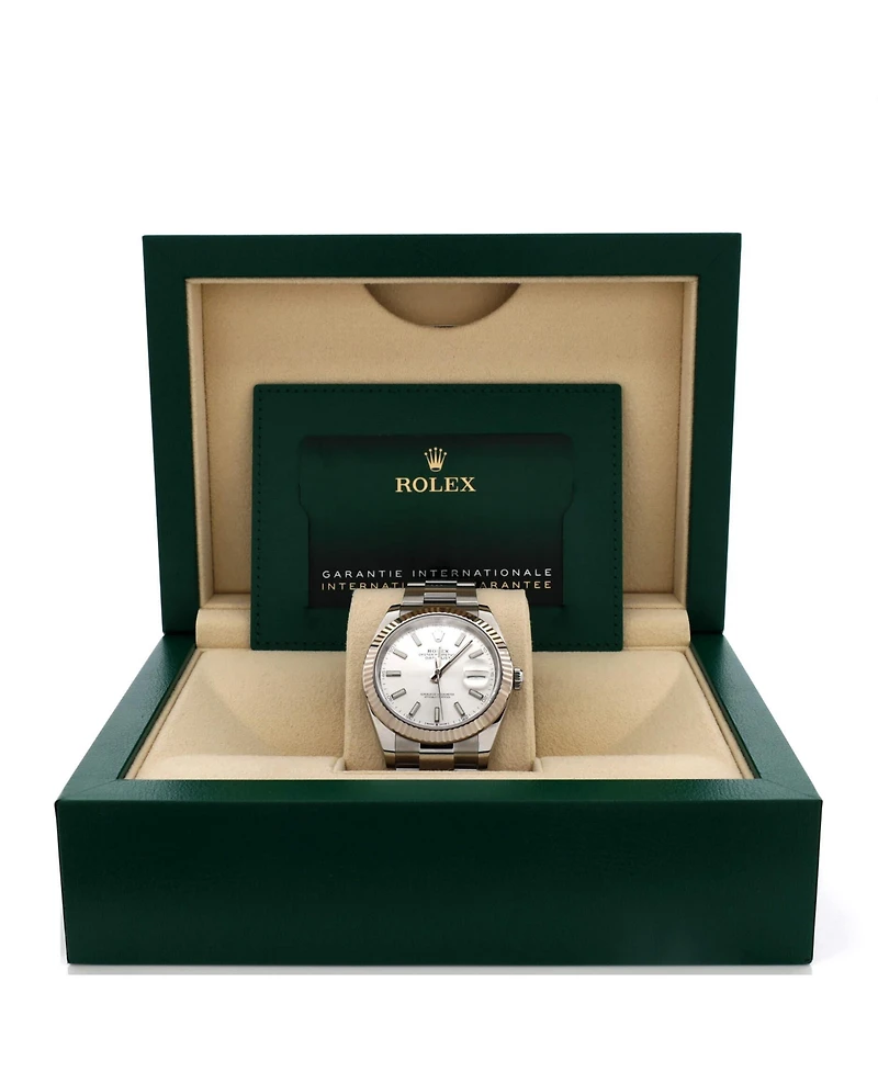 Pre-Owned Rolex Oyster Perpetual Datejust Automatic Watch in Stainless Steel and White Gold 41mm