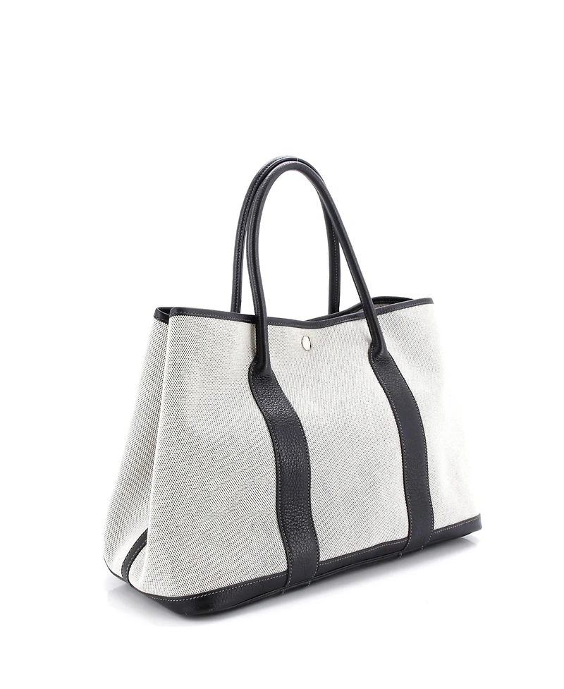 Pre-Owned Hermes Garden Party Tote Toile and Leather