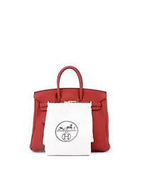 Pre-Owned Hermes Birkin 25 Handbag Red Togo with Gold Hardware