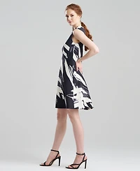 Natori Women's Calligraphy Print Scuba Crepe Dress