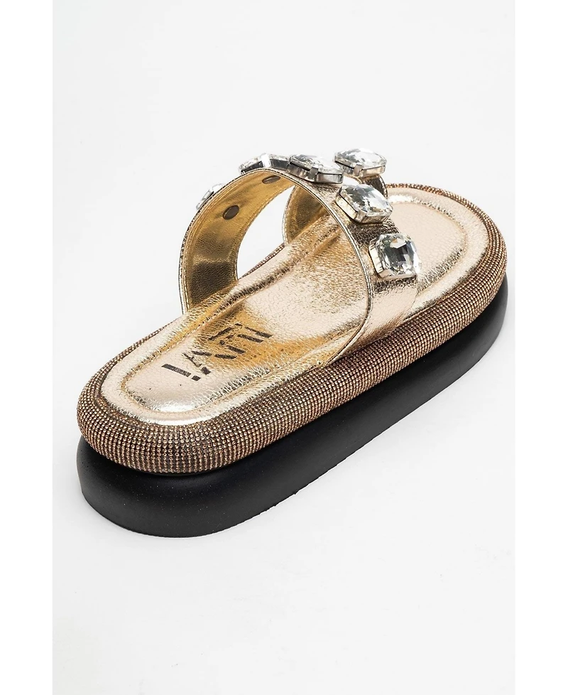 Prologue Shoes Evans Jeweled Platform Sandal (Women)
