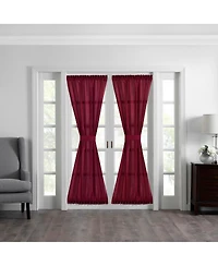 Elrene Home Fashions Colette Faux Silk French Door Window Panel