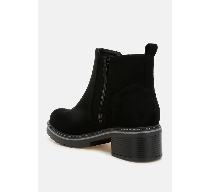 Tigris Microfiber Zipper Boots Women