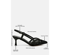 London Rag Women's Daldra Kitten Heel Slingback Sandals