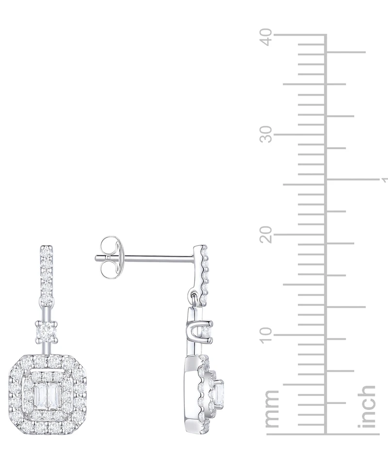 Macy's Diamond Earrings (1/2 ct. t.w.) in 10K White Gold
