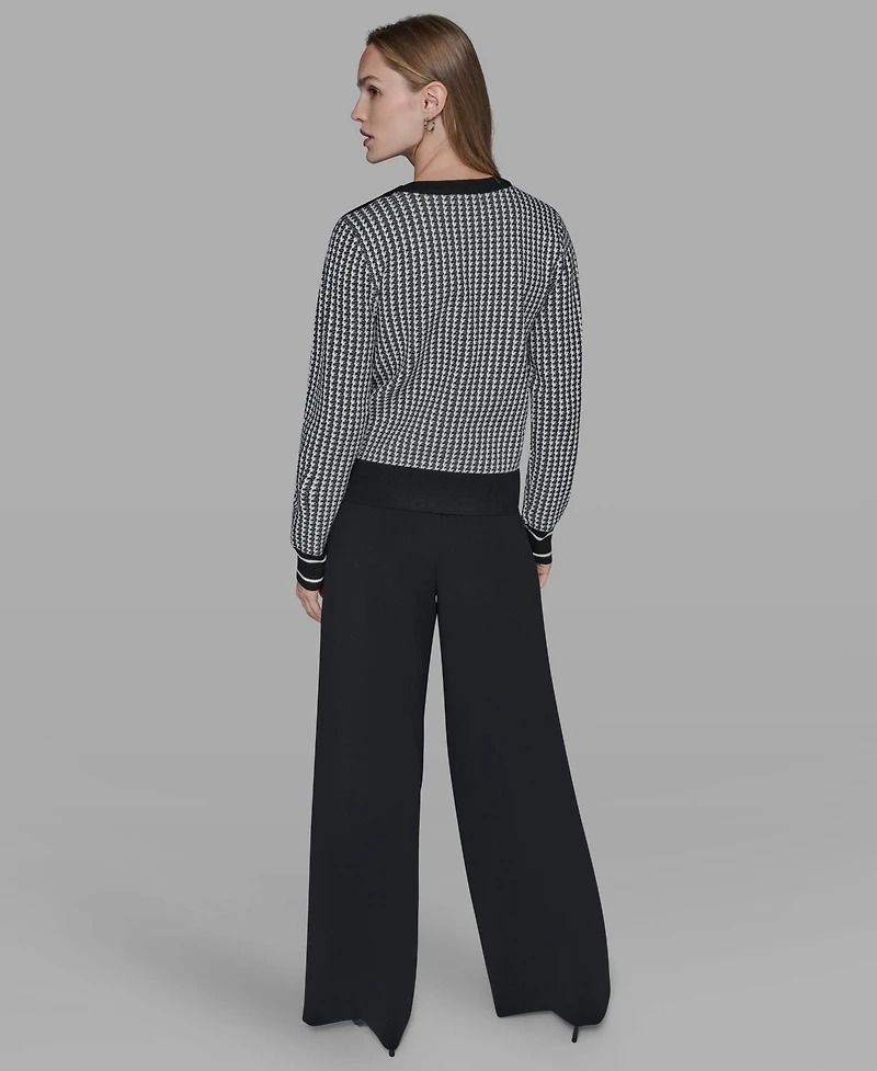 Karl Lagerfeld Paris Women's Amour Script Crewneck Sweater