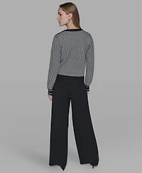 Karl Lagerfeld Paris Women's Amour Script Crewneck Sweater