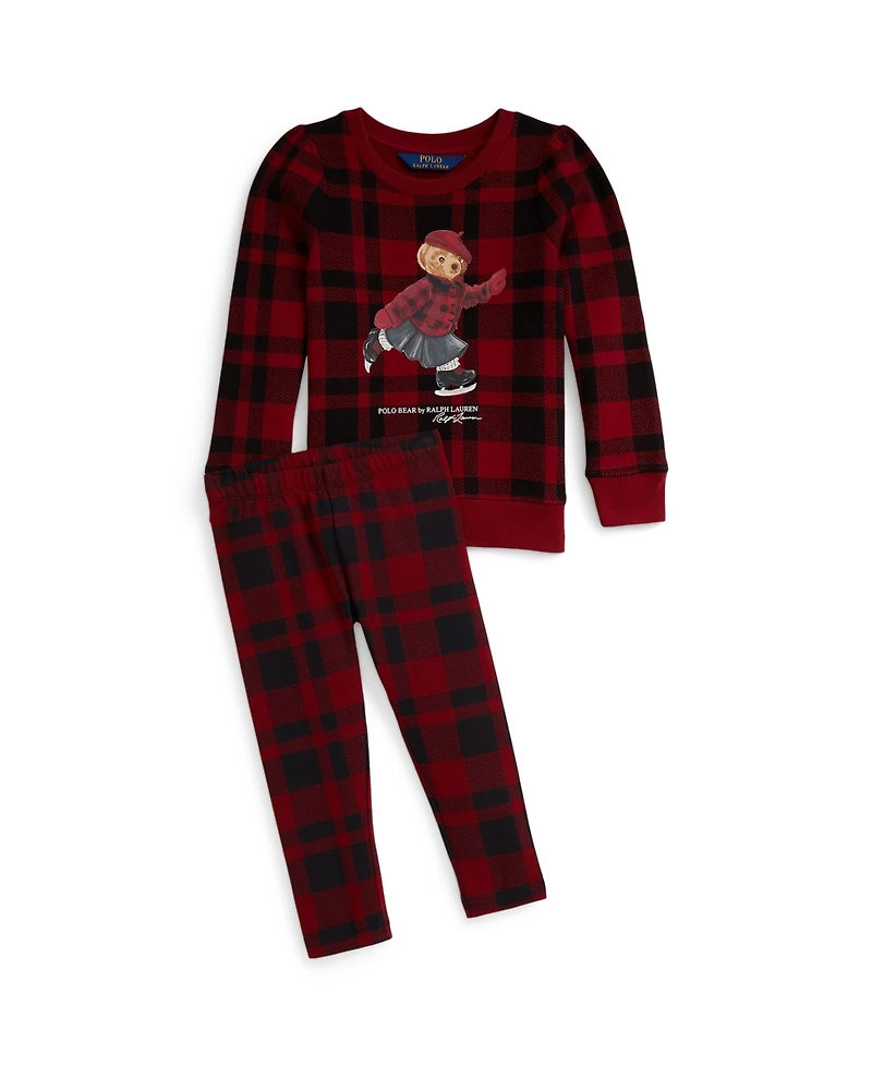 Polo Ralph Lauren Girls 2T-6X Elastic Plaid Leggings