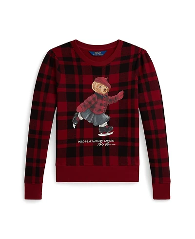 Polo Ralph Lauren Girls 7-16 Plaid Long Sleeve Sweatshirt