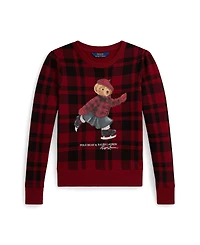 Polo Ralph Lauren Girls 7-16 Plaid Long Sleeve Sweatshirt