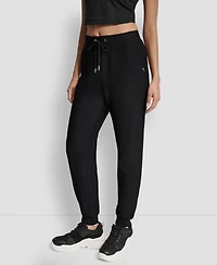 Dkny Women's Tech Ottoman Cuffed High Rise Joggers
