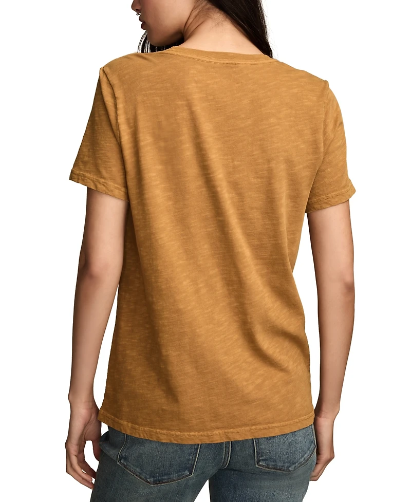 Lucky Brand Women's Fender Floral Crew Neck T-Shirt