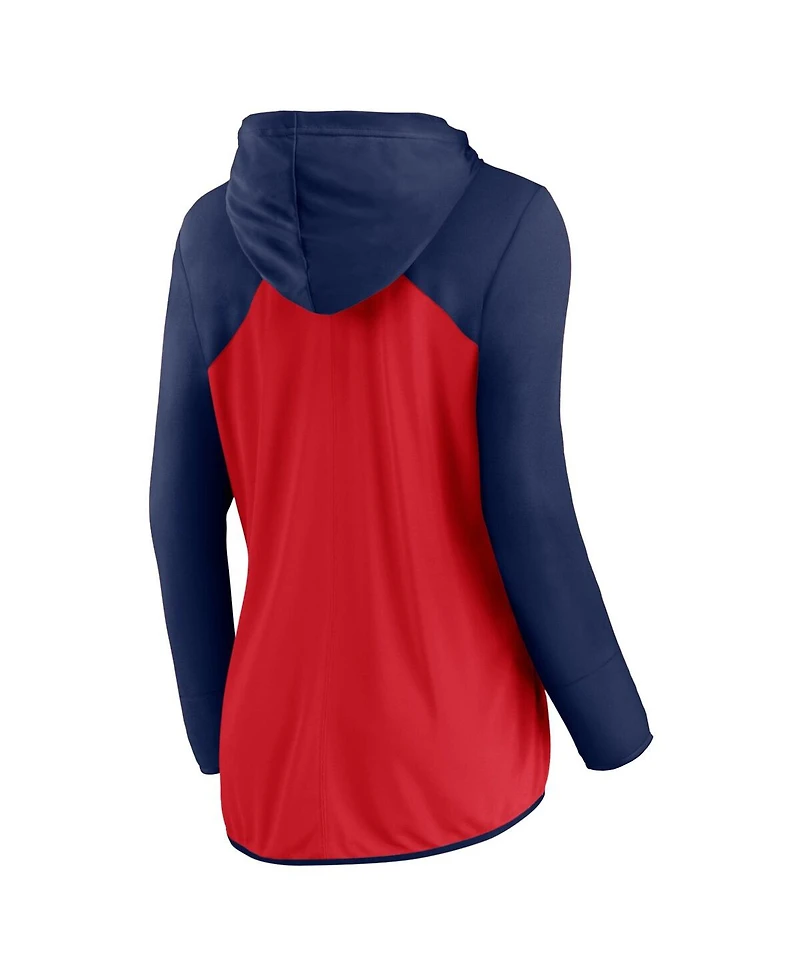Fanatics WoFanatics Men'sRed/Navy St. Louis Cardinals Script Sleeve Full-Zip Hoodie