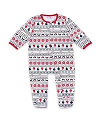 Wear by Erin Andrews Baby Boys and Girls 2-Piece Washington Capitals Allover Print Full-Zip Sleeper Bib Christmas Set