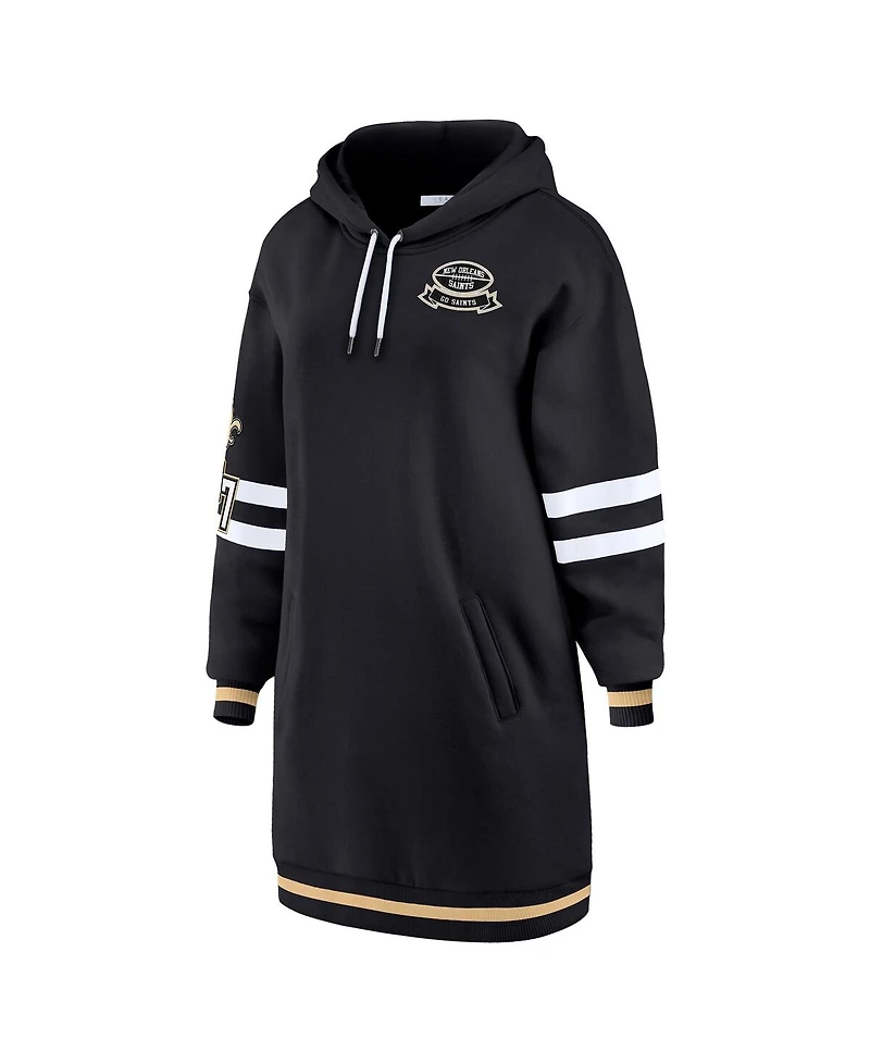 Wear by Erin Andrews Women's Black New Orleans Saints Hoodie Dress